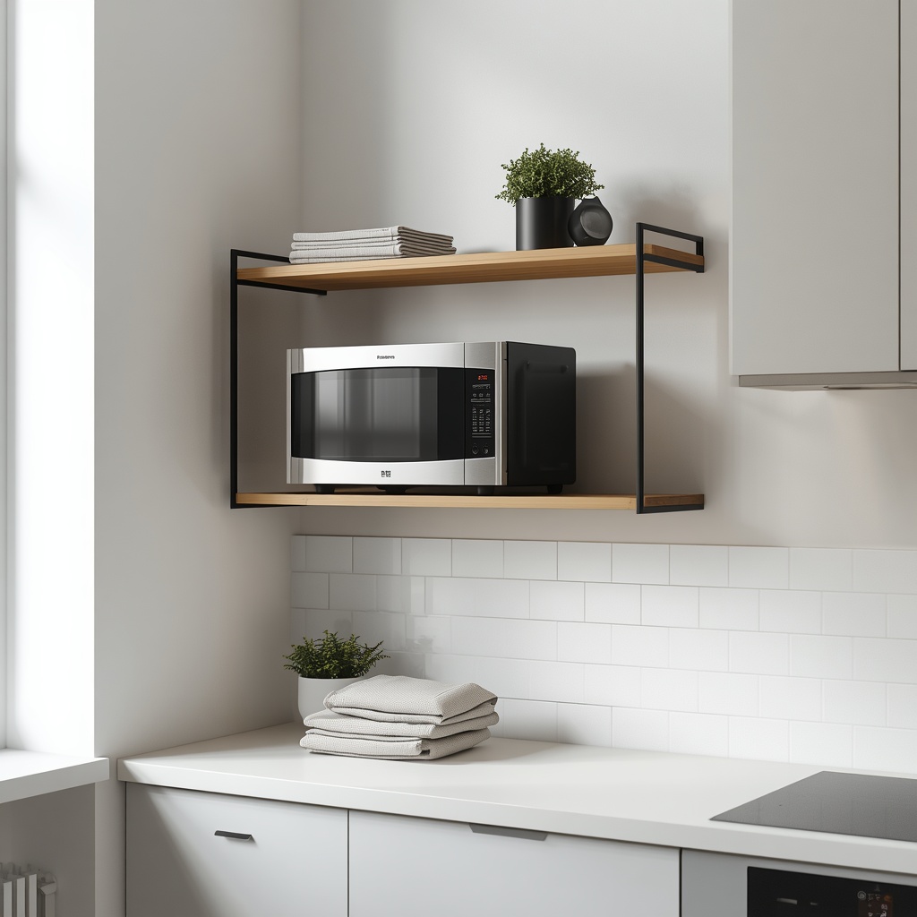 Suporte para Microondas e Forno: Como Organizar a Cozinha Verticalmente e Ganhar Bancada