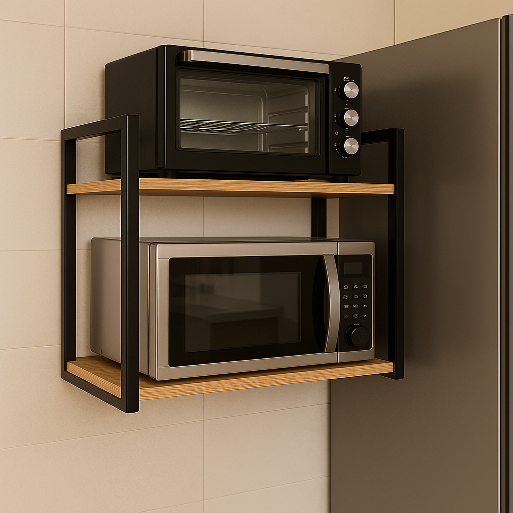 Suporte para Microondas Forno — Prateleira Reforçada que Libera Bancada na Cozinha