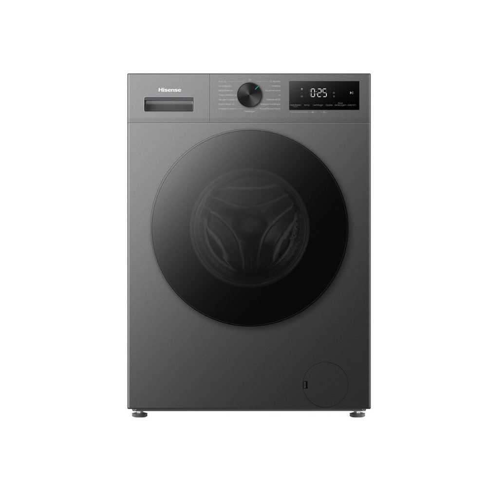 Lava e Seca Hisense 11 kg WD1I11 Compacta Fit com Função Steam Inverter — Titânio