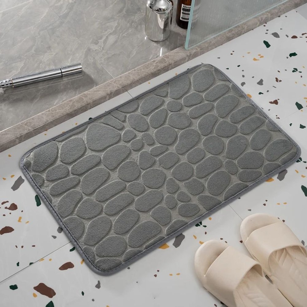 Tapete de Banheiro Soft Macio de Secagem Rápida 60 x 40 cm — 1, 2 ou 3 Peças